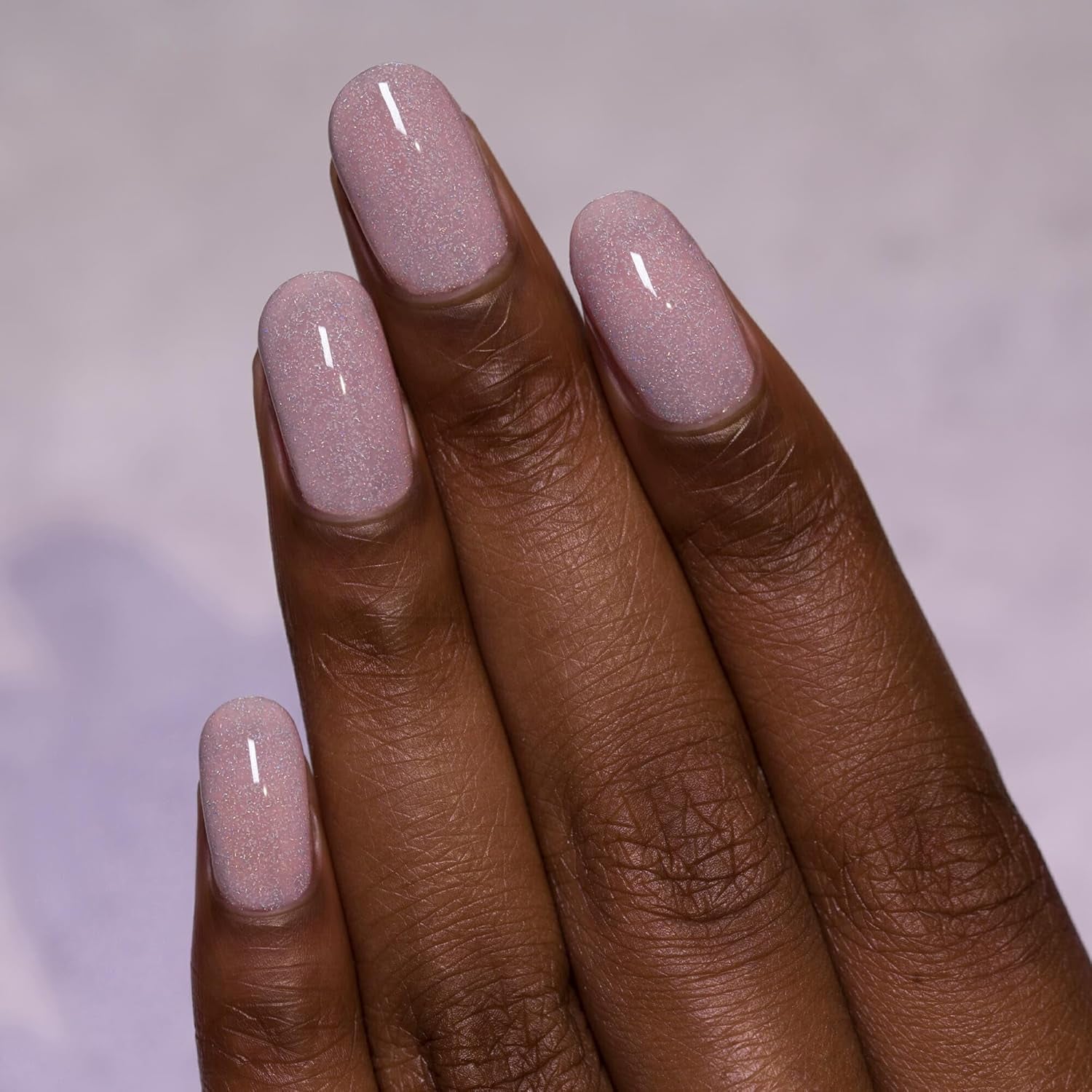 ILNP Birthday Suit - Cashmere Pink Holographic Nail Polish, Neutral Nude, Chip Resistant Manicure, Non-Toxic, Vegan, Cruelty Free, 12Ml