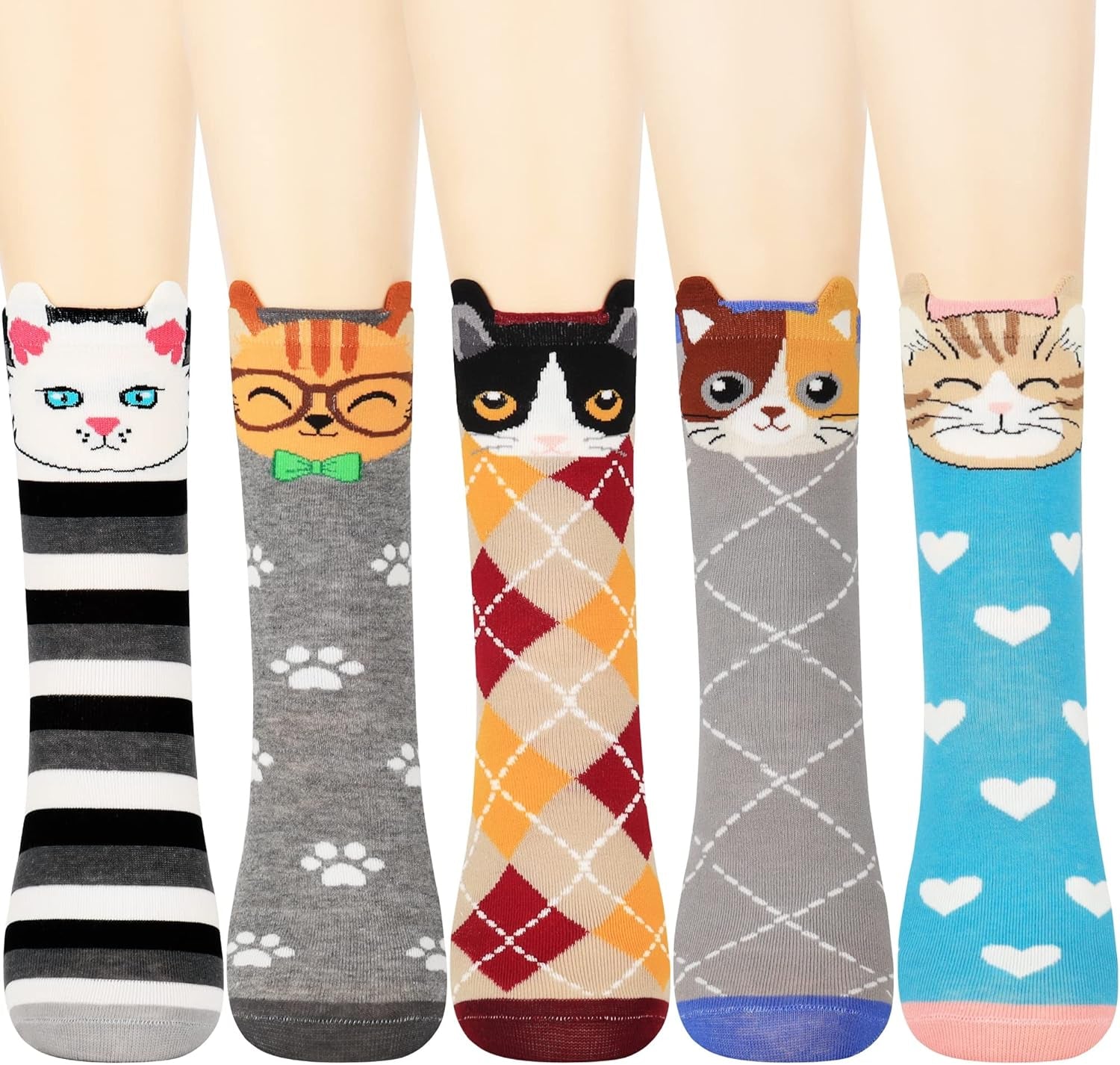 Women's Animal-Themed Socks: Cute Cat, Dog, and Owl Designs - Perfect Gifts for Animal Lovers