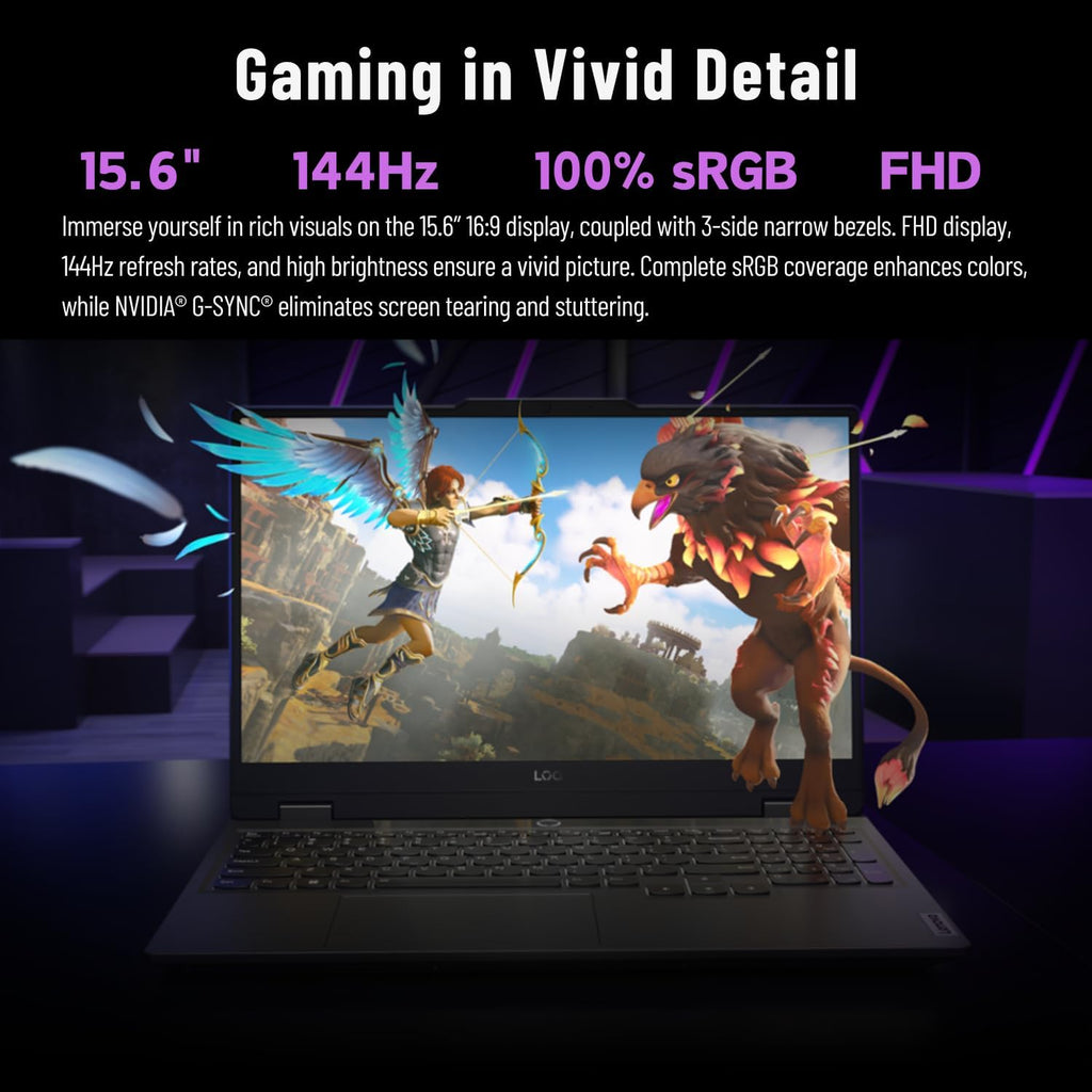 LOQ I7 Premium Gaming Laptop, 15.6" FHD 144Hz, I7-13650Hx (Beats I9-12900H), Geforce RTX 4060 (Boost Clock 2370Mhz), 32GB DDR5 RAM, 1TB SSD, Backlit KB, RJ-45, Wi-Fi 6, Windows 11 Pro, Grey