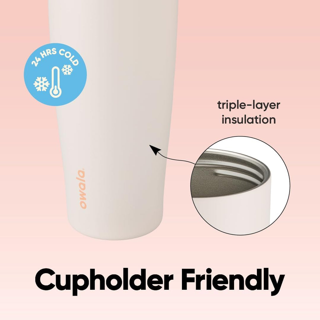 Freesip Tumbler - Stainless Steel-40-Oz.-Orange/Tan(Sparkling Sherbet)