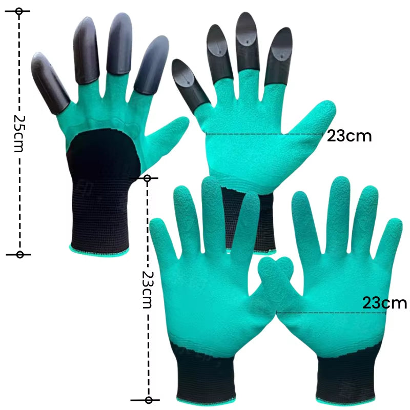 Horticultural Gloves with Claws Digging Gloves Garden Vegetable Flower Garden Planting Stab Resistant Protective Latex Gloves