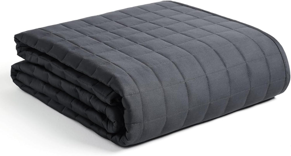 Exclusive 15Lbs Weighted Blanket, Bed Blanket for One Person of 140Lbs, Ideal for on Queen/King Bed (Dark Grey, 60"X80" 15Lbs)