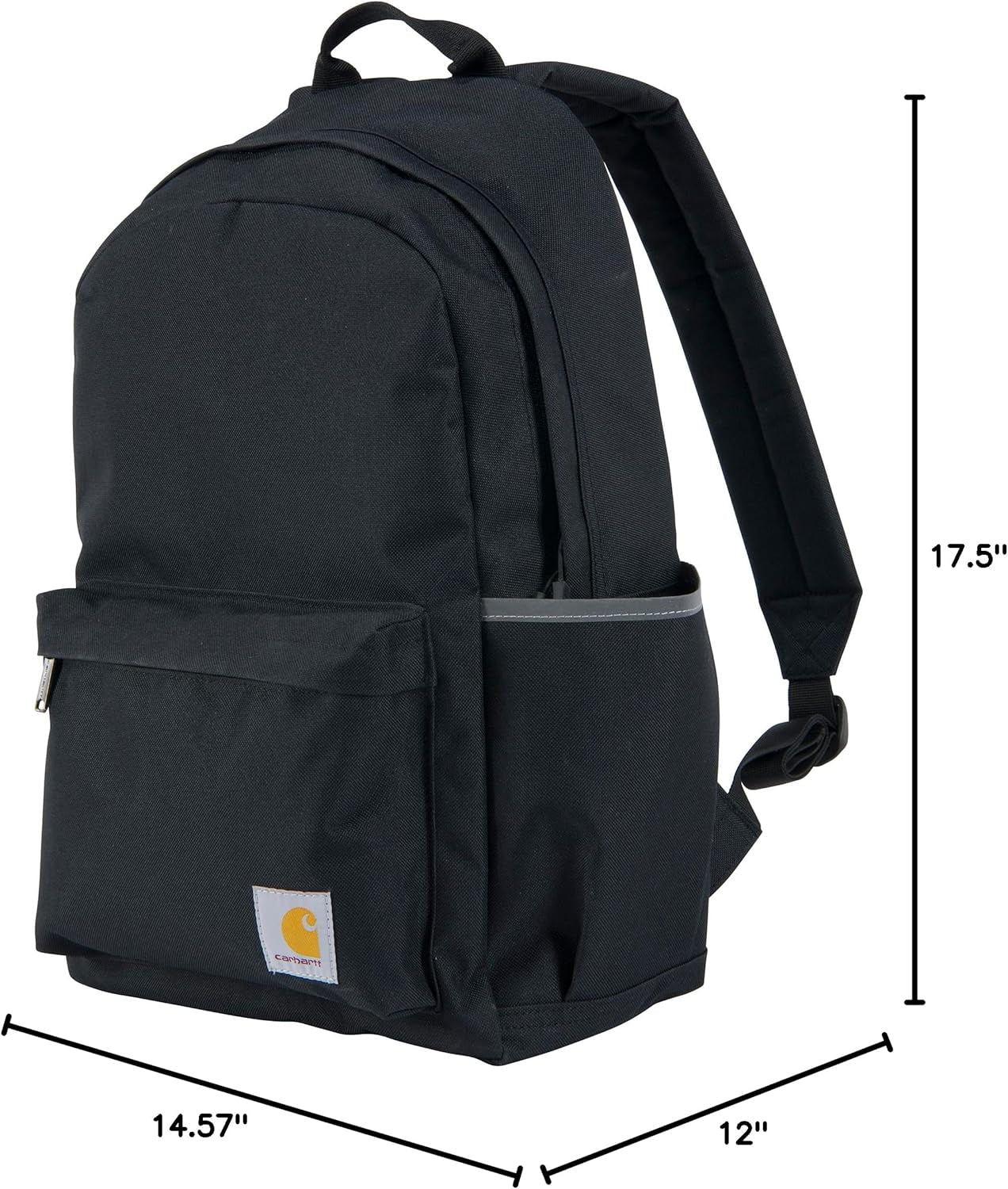 21L Classic Laptop Backpack, Water-Resistant Pack W/ 15" Laptop Sleeve and Organizational Compartments, PFAS Free, Black