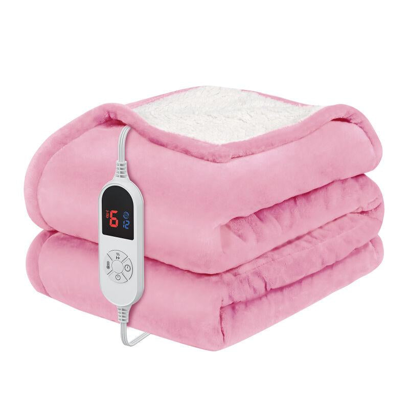 VUSIGN Heated Blanket Electric Throw, Full Body Electric Blanket - 6 Heat Levels, 4/10 Auto-Off, Flannel Sherpa, Machine Washable, Gift for Winter, Cozy Night, Home Use, Valentine'S Day Gift, Christmas Gift