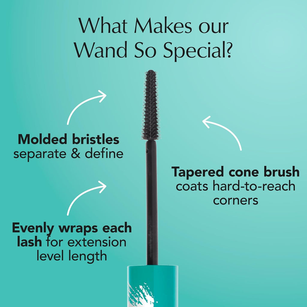 Liquid Lash Extensions Mascara, Tubing Thrive Mascara Lengthening, Volumizing & Curling, Smudge Proof, Washable, No Clumping or Flaking, Vegan & Cruelty Free, Brynn (Rich Black)