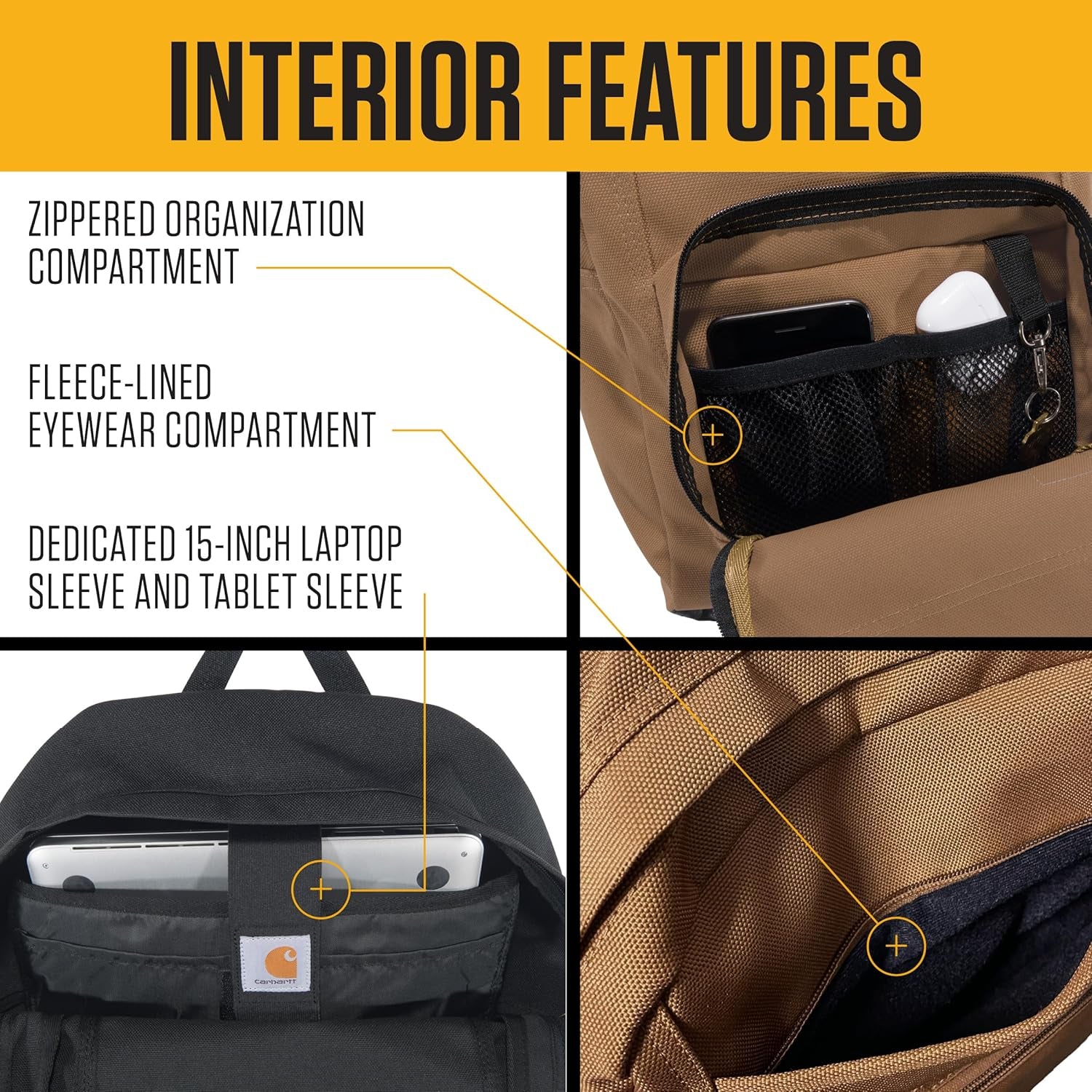 23L Single-Compartment Backpack, Durable Pack with Laptop Sleeve and Duravax Abrasion Resistant Base, Black