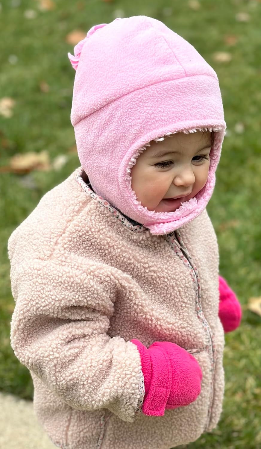 Baby Toddler Mittens Kids 2 Pairs Fleece Gloves Winter Warm Sherpa Lined