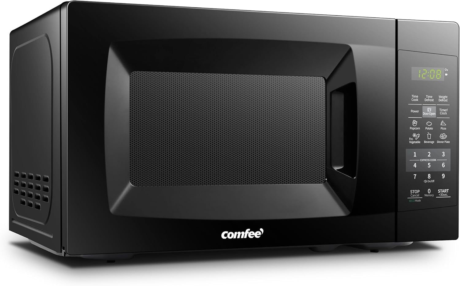 COMFEE EM720CPL-PMB Countertop Microwave Oven with Sound On/Off, ECO Mode and Easy One-Touch Buttons, 0.7 Cu Ft, Black