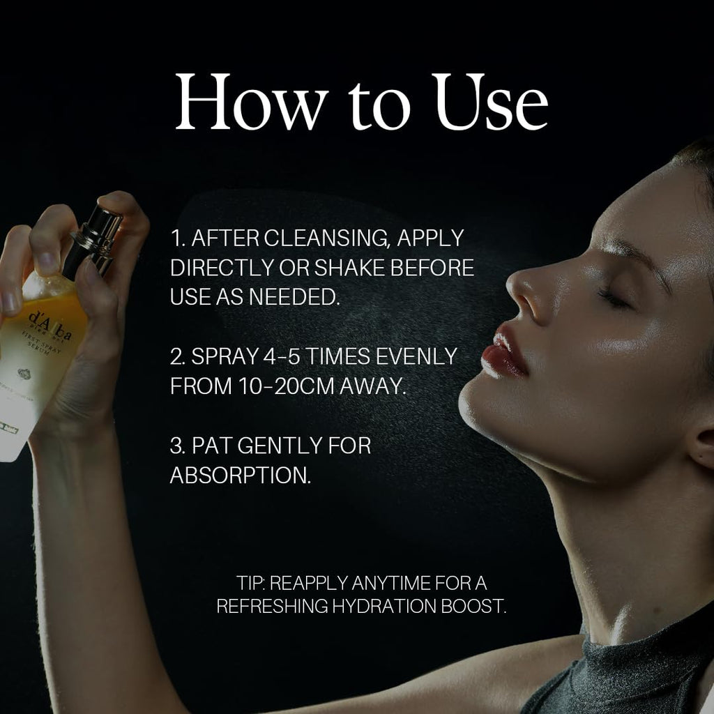 Italian White Truffle First Spray Serum, Vegan Skin Care, Hydrating Face Moisturizer, Glow Serum for Radiant Skin, Non Comedogenic, All in One Mist (1.69 Fl Oz.)