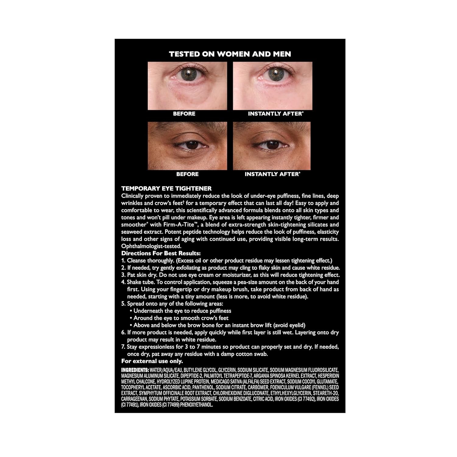 | Instant Firmx® Eye Temporary Eye Tightener Easy-Wear Formula