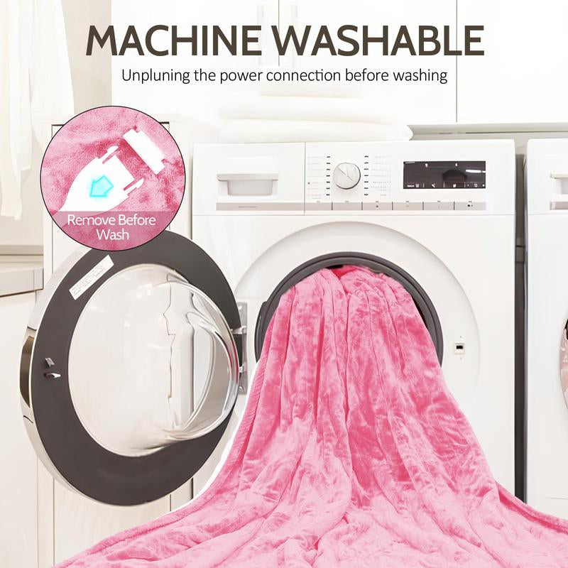 VUSIGN Heated Blanket Electric Throw, Full Body Electric Blanket - 6 Heat Levels, 4/10 Auto-Off, Flannel Sherpa, Machine Washable, Gift for Winter, Cozy Night, Home Use, Valentine'S Day Gift, Christmas Gift