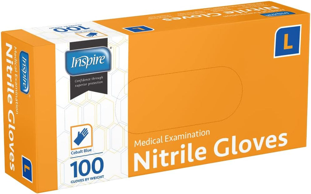 Nitrile Exam Gloves | the Original Quality Stretch Nitrile Cobalt Blue | 4.5 Gloves Disposable Latex Free Medical EMT