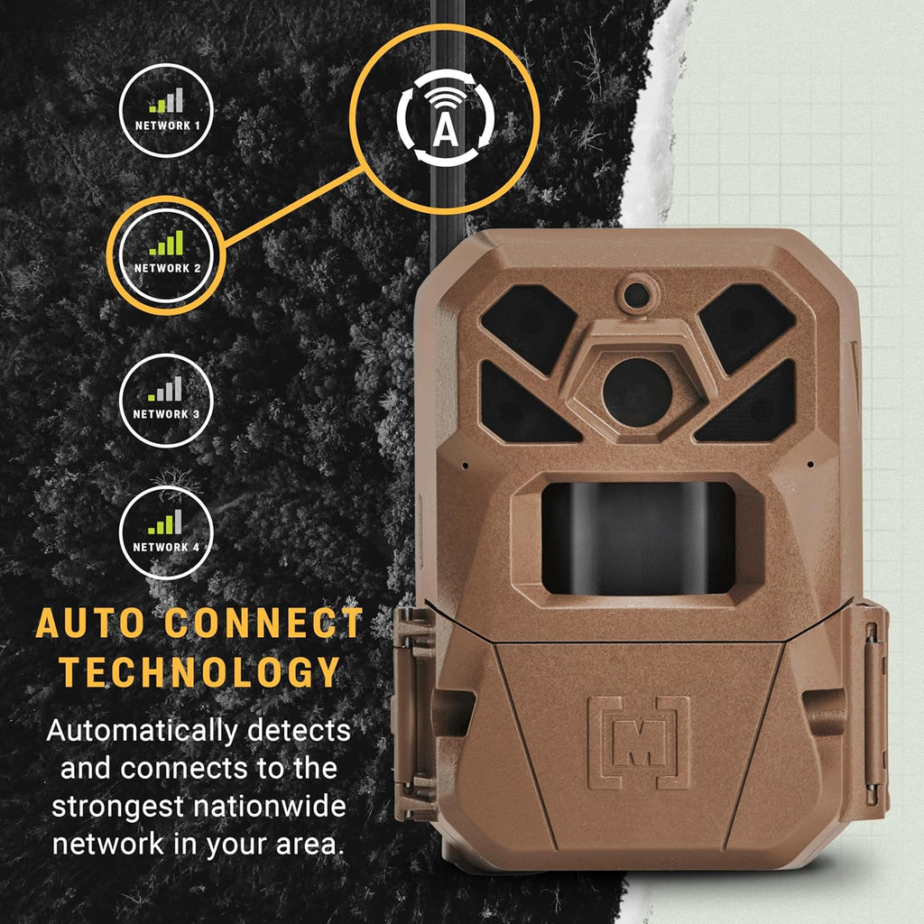 Edge 2 Cellular Trail Camera - Auto Connect Nationwide 4G LTE - on Demand 36MP Photo - 1080P Video with HD Audio - 100 Ft Detection Range - Low Glow Flash