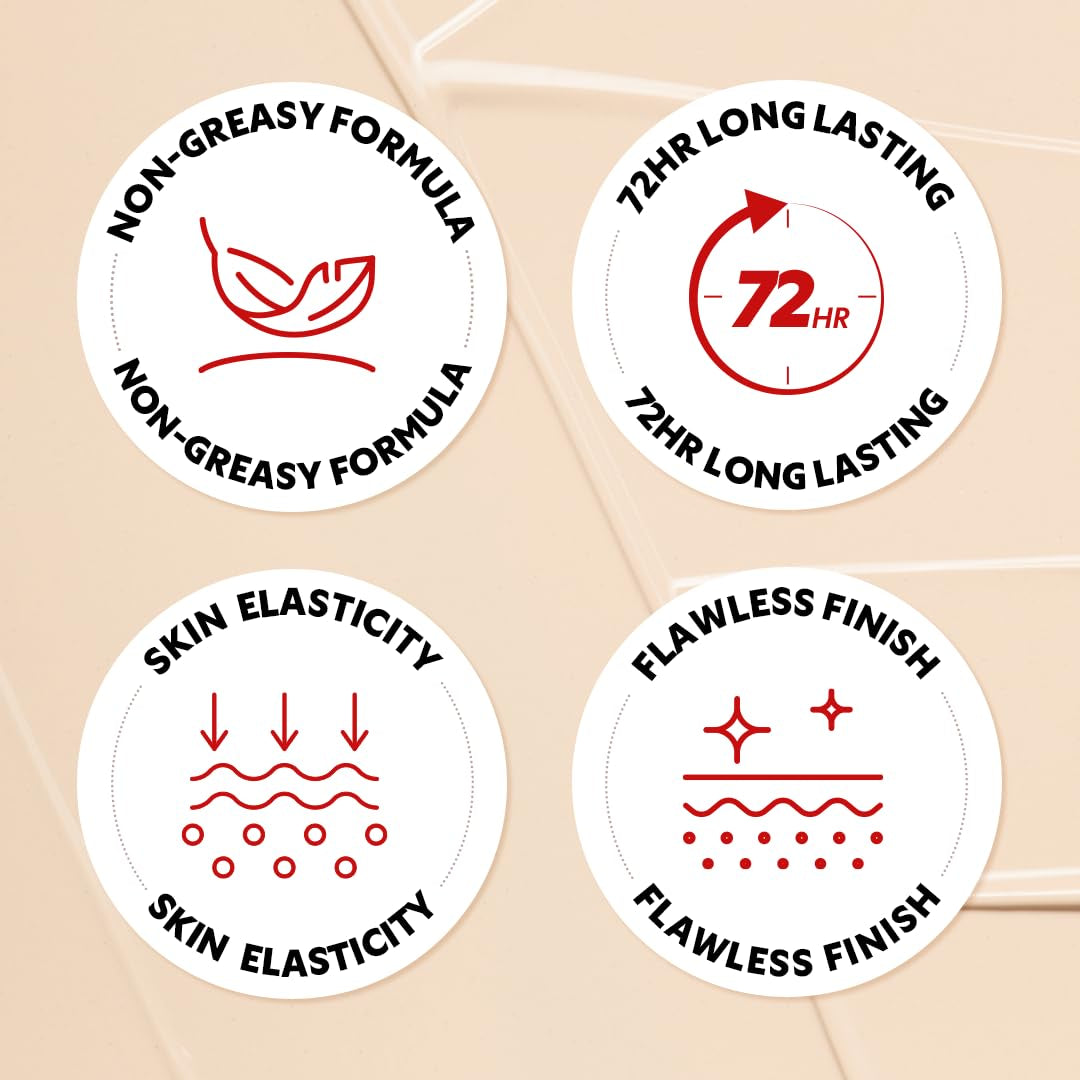 [*Mini Size*]  Mask Fit Red Cushion Foundation | Full Coverage, Weightless, Skin Fit, Satin Glow Finish, Korean Makeup, Beauty, Tattoo Cover Up, Buildable (#10C Shell, 0.15 Fl Oz)