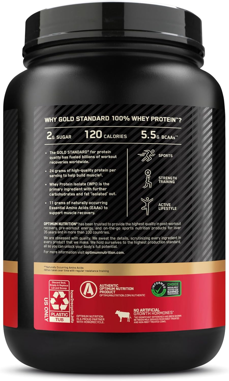 Gold Standard 100% Whey Protein Powder, Double Rich Chocolate 1.98 Pound (Packaging May Vary)
