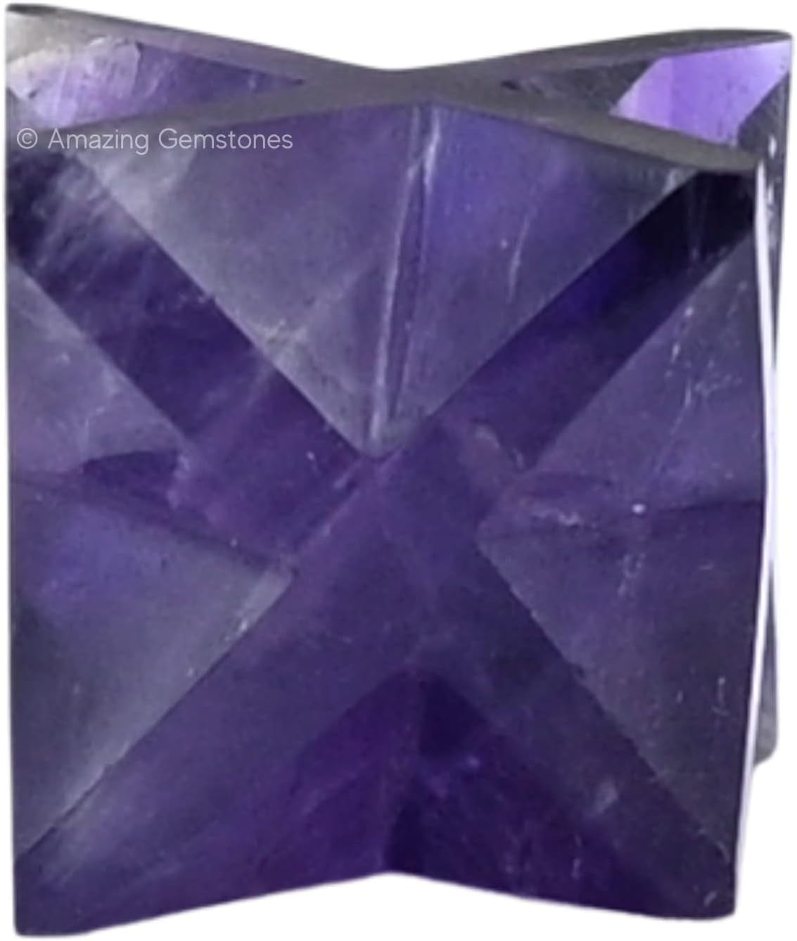 Amethyst Merkaba Crystal - 0.75 Inches Metaphysical Merkaba Star for Meditation - Energetic Tetrahedron Crystal and Healing Stones for Spiritual Growth and Healing (15-20Mm)