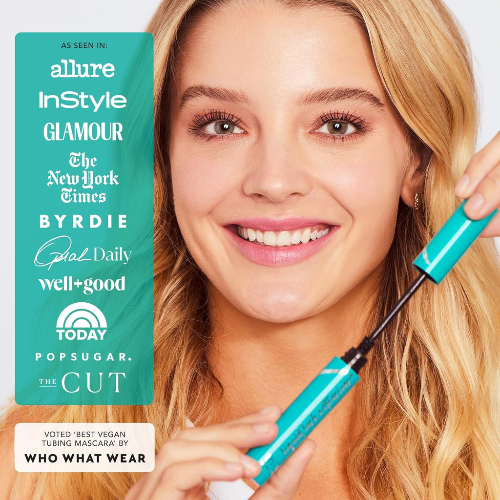 Liquid Lash Extensions Mascara, Tubing Thrive Mascara Lengthening, Volumizing & Curling, Smudge Proof, Washable, No Clumping or Flaking, Vegan & Cruelty Free, Brynn (Rich Black)
