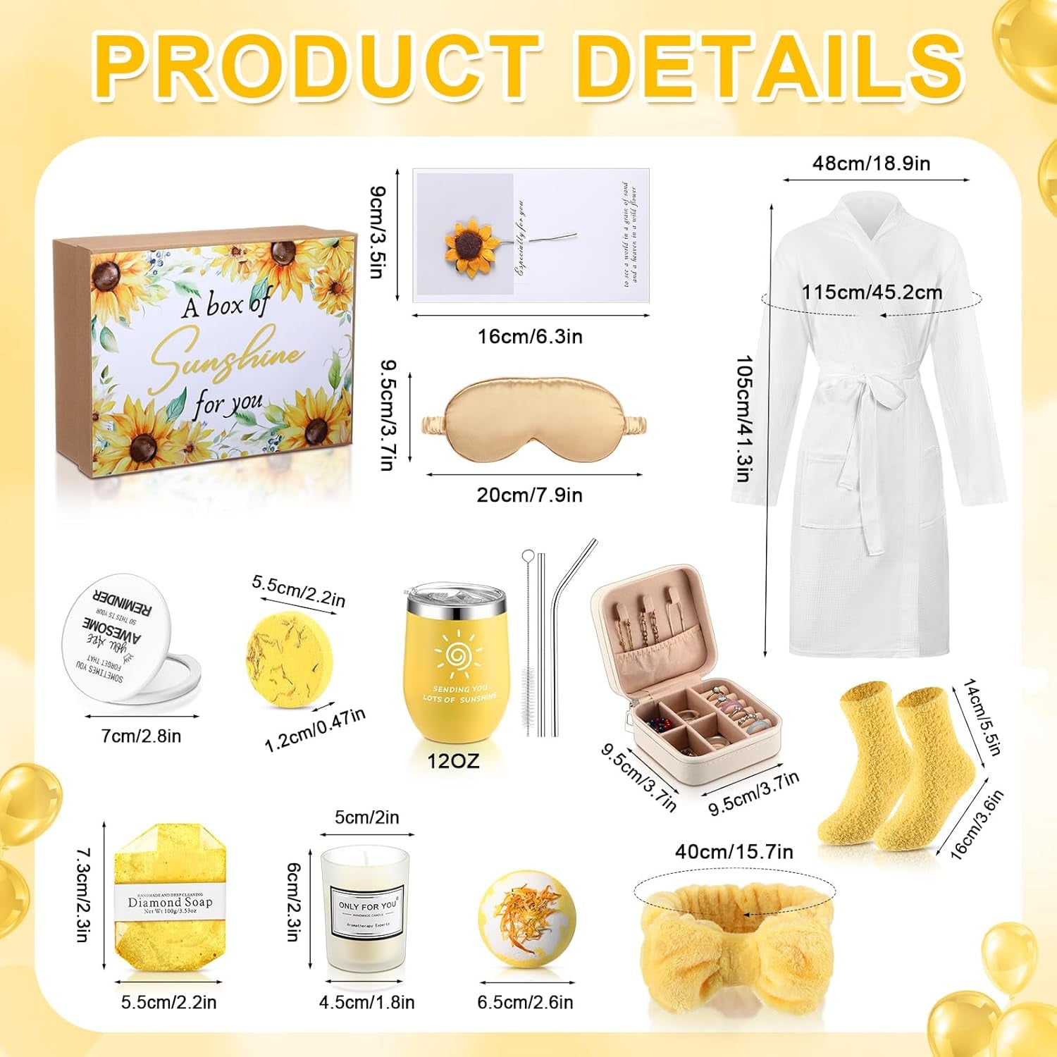 13 Pcs Birthday Gifts for Women Mothers Day Gifts Spa Basket Set for Women Mirrors Socks Steamers Jewelry Case Bath Robe Mom Nurse Girlfriend Wife