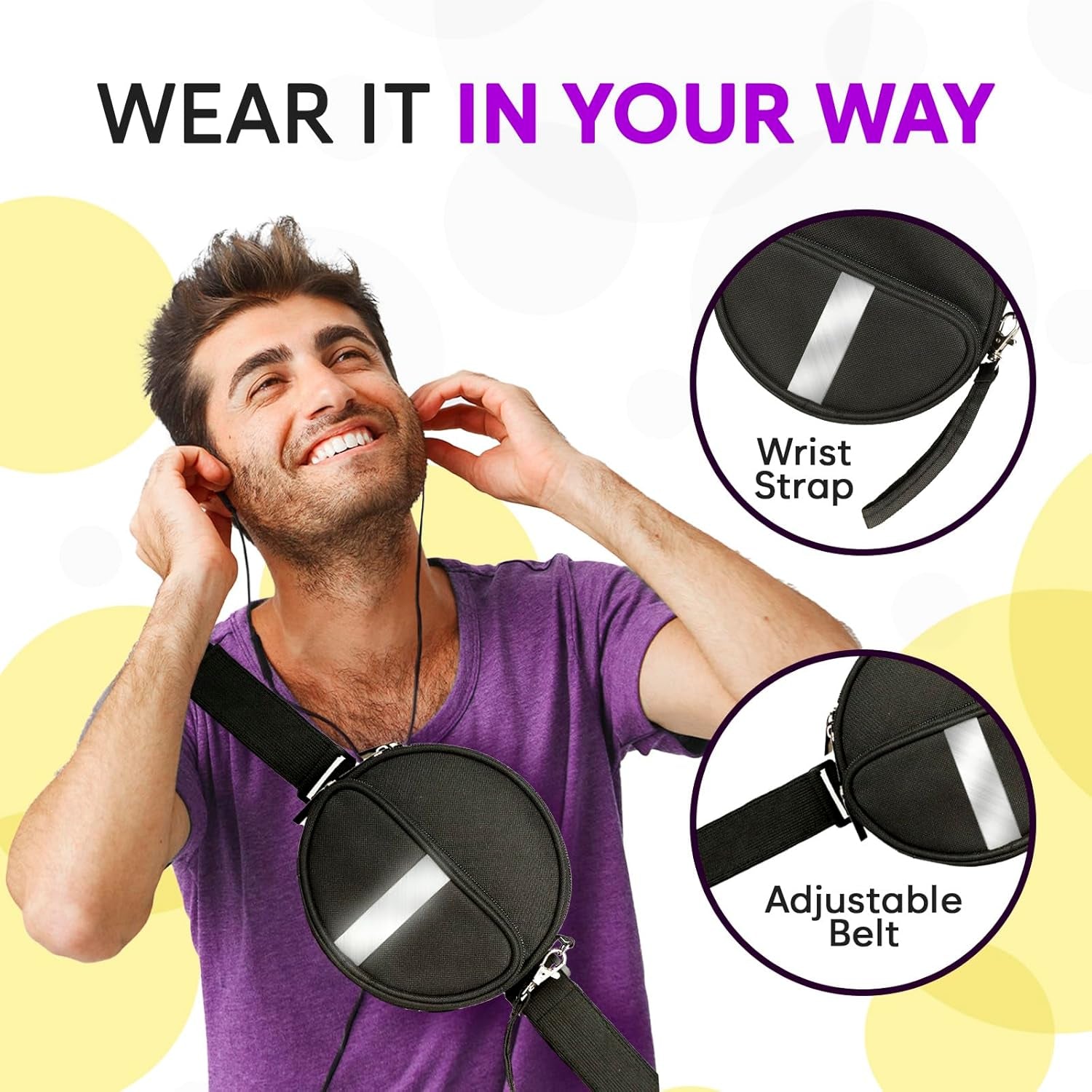 Portable CD Player Case, Waterproof Portable CD Player Carrying Case, Adjustable Strap, CD Player Suitcase with 3 Compartments