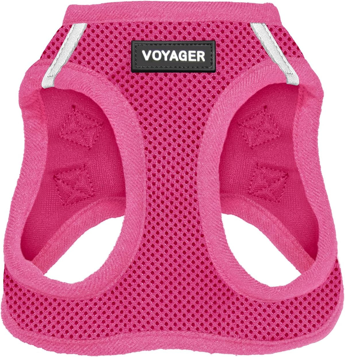 Voyager Step-In Air Harness - All Weather Mesh, Reflective, No Pull Harness for Dogs, Cats - Secure with Hook & Loop Fastener, Buckle, Double D-Rings - Fuchsia, S