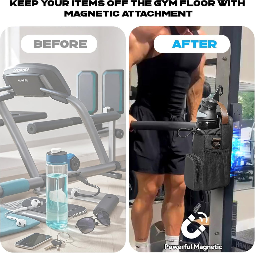Magnetic Gym Bag,Magnetic Water Bottle Holder for Gym,Small Gym Bag for Men and Women,Gym Gifts & Gym Accessories
