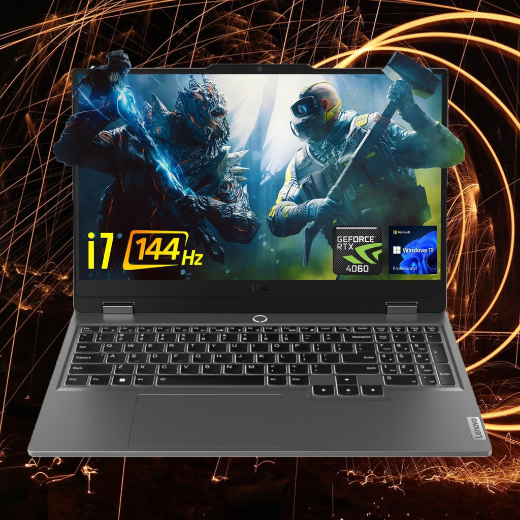 LOQ I7 Premium Gaming Laptop, 15.6" FHD 144Hz, I7-13650Hx (Beats I9-12900H), Geforce RTX 4060 (Boost Clock 2370Mhz), 32GB DDR5 RAM, 1TB SSD, Backlit KB, RJ-45, Wi-Fi 6, Windows 11 Pro, Grey
