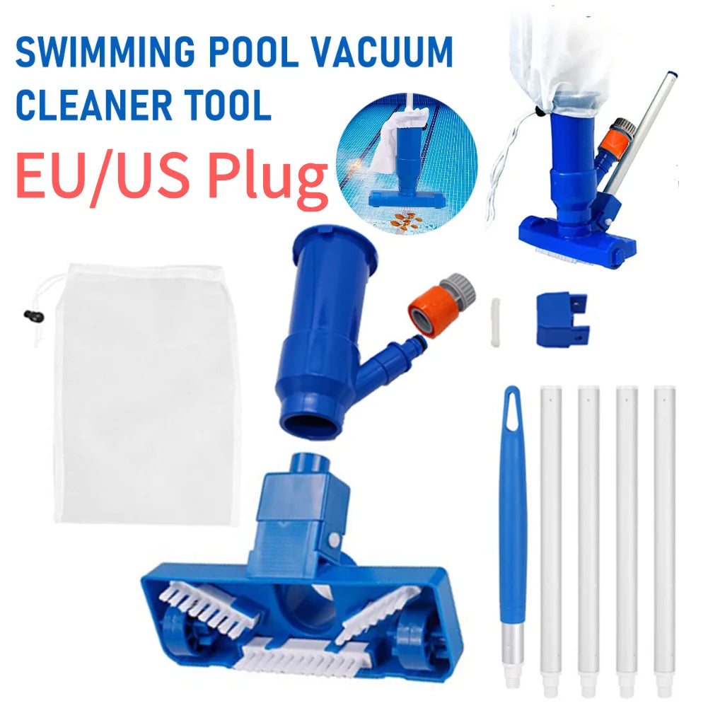Portable Swimming Pool Cleaning Tool Kit with 5 Section Pole Pool Spa Jet Vacuum Cleaner for above Ground Pool Spa Pond Hot Tub