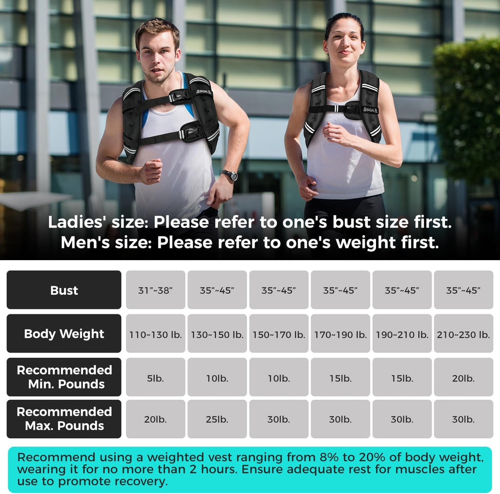 Weighted Vest, 5Lbs/8Lbs/10Lbs/12Lbs/15Lbs/20Lbs/25Lbs/30Lbs Weight Vest with Detachable Phone Pouch, Rucking Vest for Women, Men, Walking, Weight Loss, Training, Running