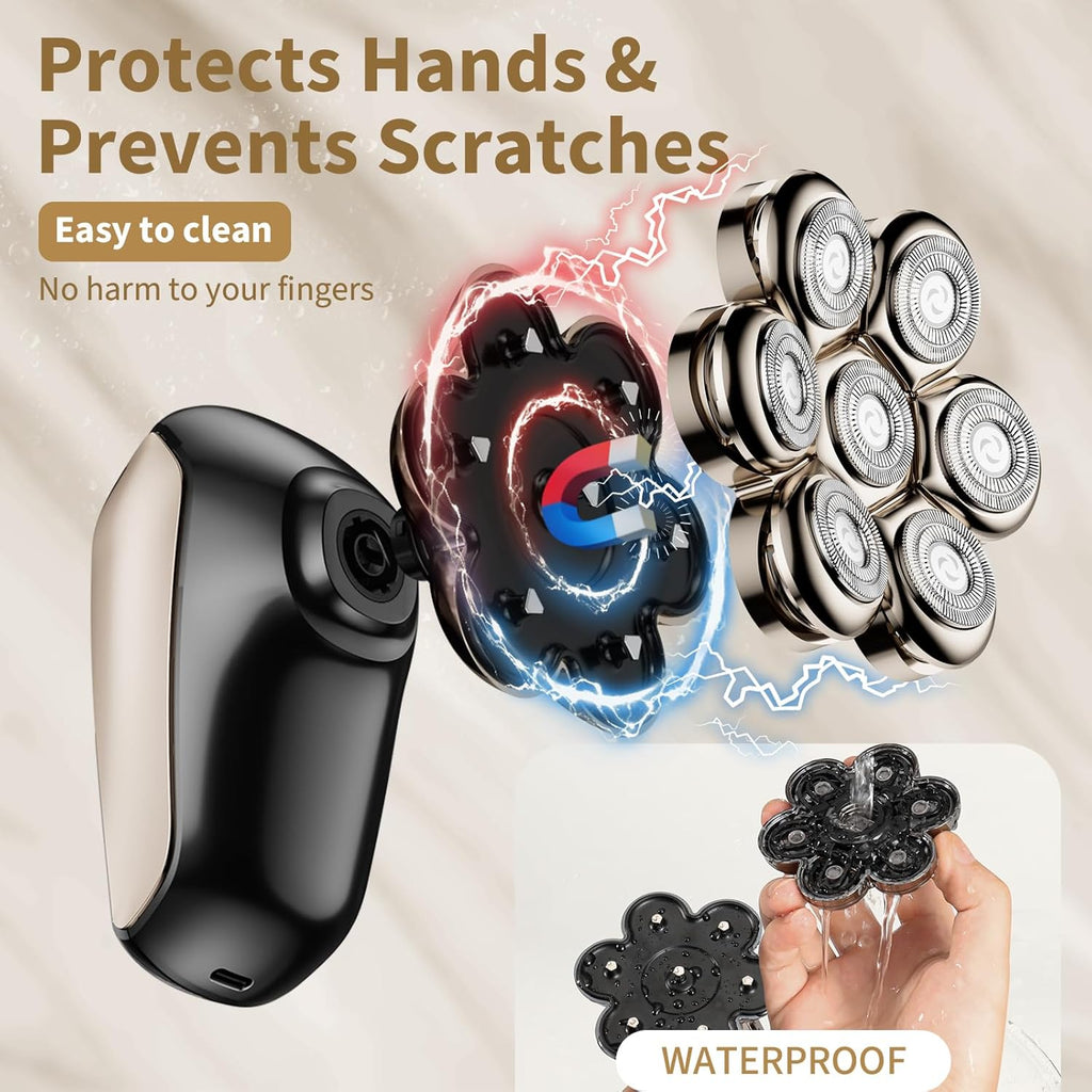 Head Shavers for Bald Men: 5-In-1 Electric Razor - IPX7 Waterproof Shaving Grooming Kit for Balder - Turbo Speed & Precision Blades