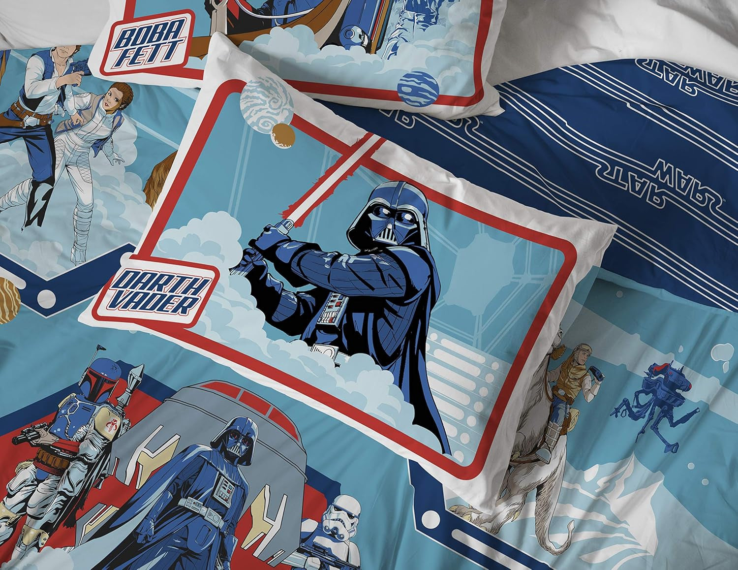 Star Wars Empire Strikes Back 4 Piece Full Bed Set - Includes Reversible Comforter & Sheet Set - Super Soft Fade Resistant Microfiber