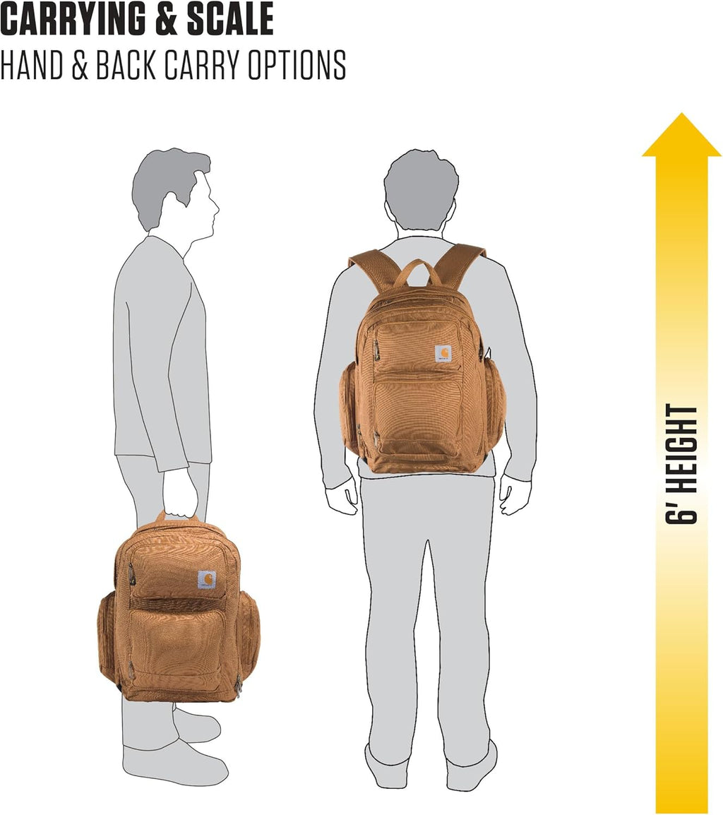 35L Triple-Compartment Backpack, Durable Pack with Laptop Sleeve and Duravax Abrasion Resistant Base, Gravel