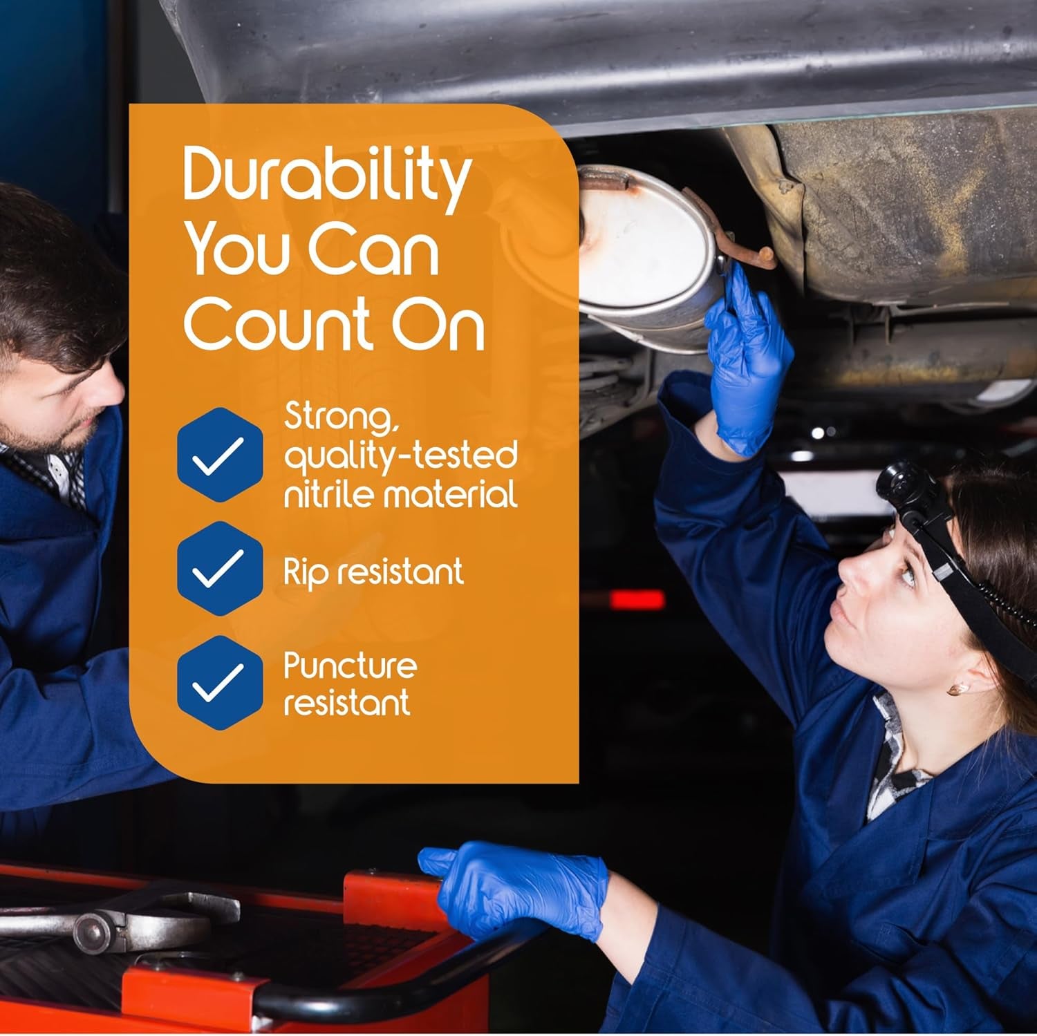 Nitrile Exam Gloves | the Original Quality Stretch Nitrile Cobalt Blue | 4.5 Gloves Disposable Latex Free Medical EMT