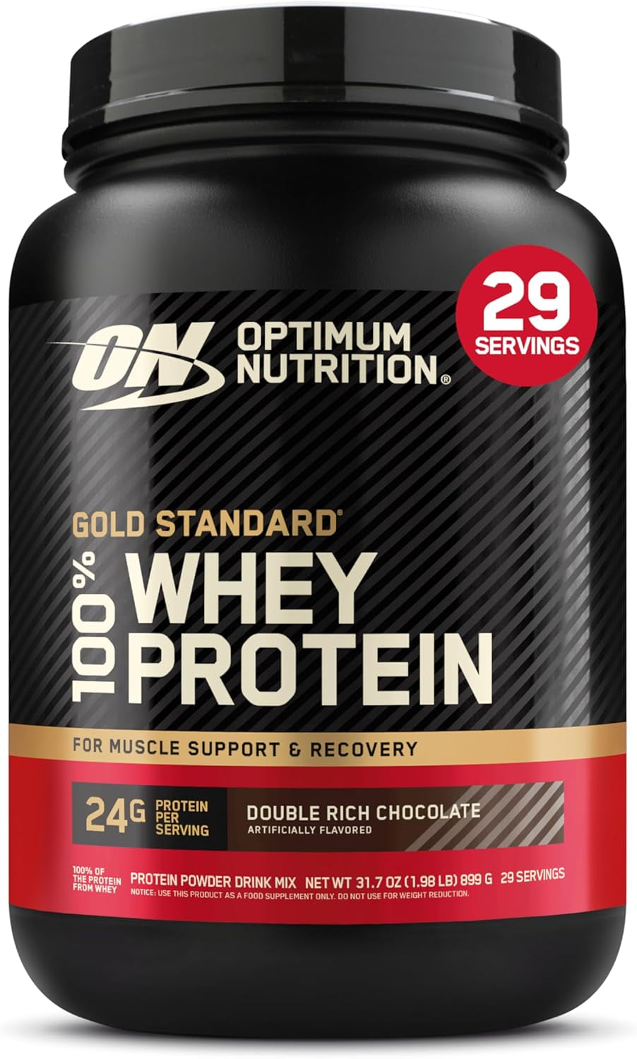 Gold Standard 100% Whey Protein Powder, Double Rich Chocolate 1.98 Pound (Packaging May Vary)