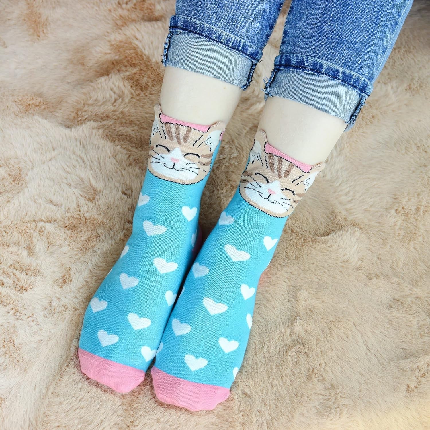 Women's Animal-Themed Socks: Cute Cat, Dog, and Owl Designs - Perfect Gifts for Animal Lovers