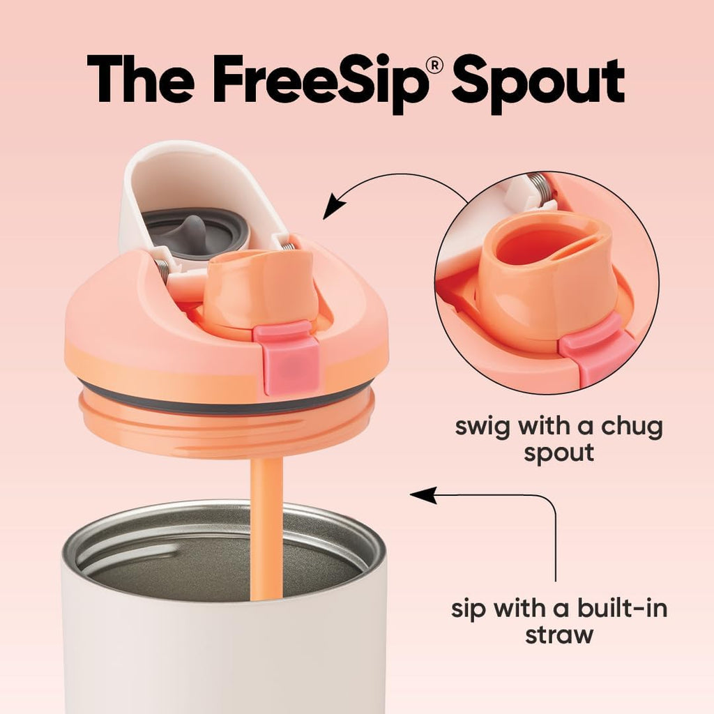 Freesip Tumbler - Stainless Steel-40-Oz.-Orange/Tan(Sparkling Sherbet)