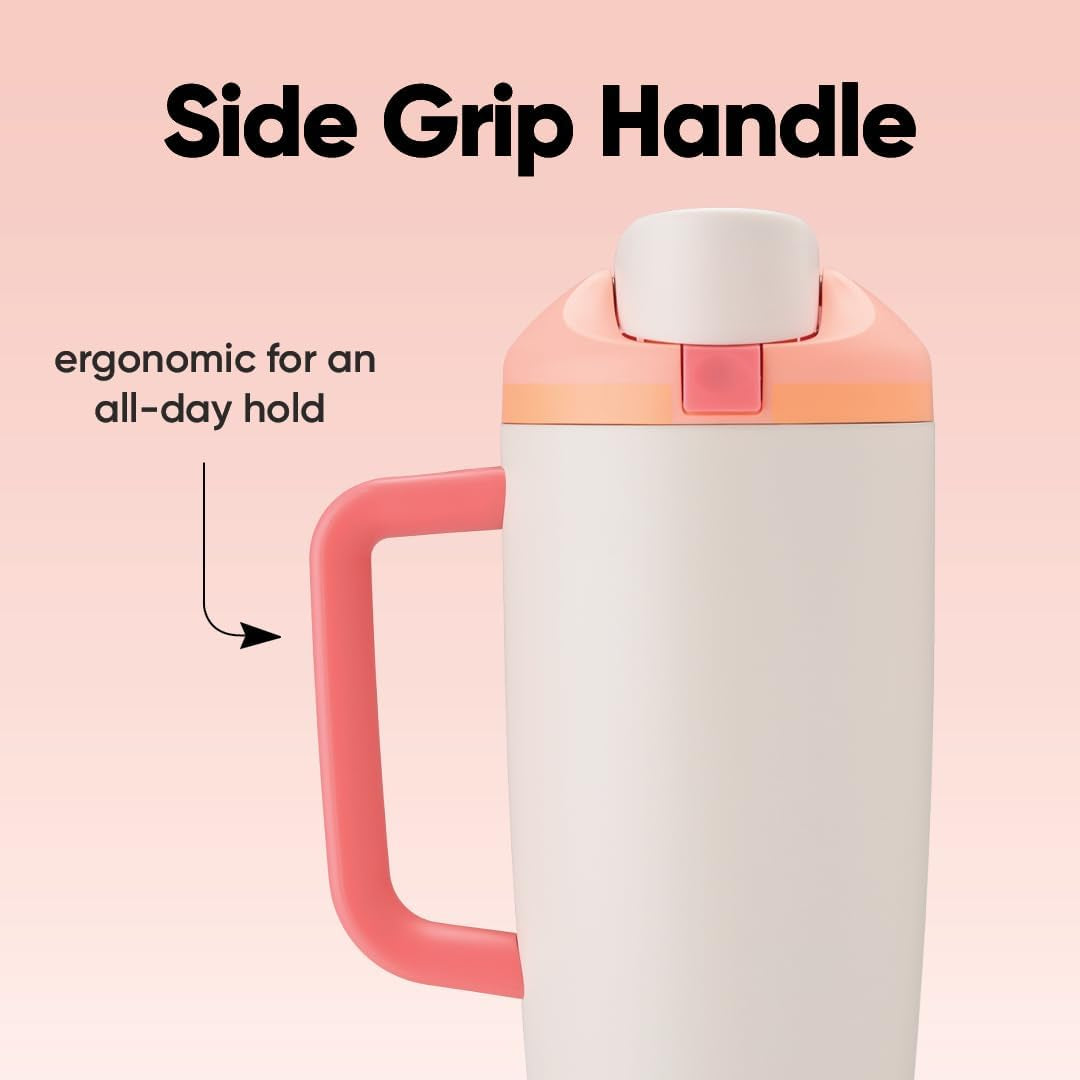 Freesip Tumbler - Stainless Steel-40-Oz.-Orange/Tan(Sparkling Sherbet)