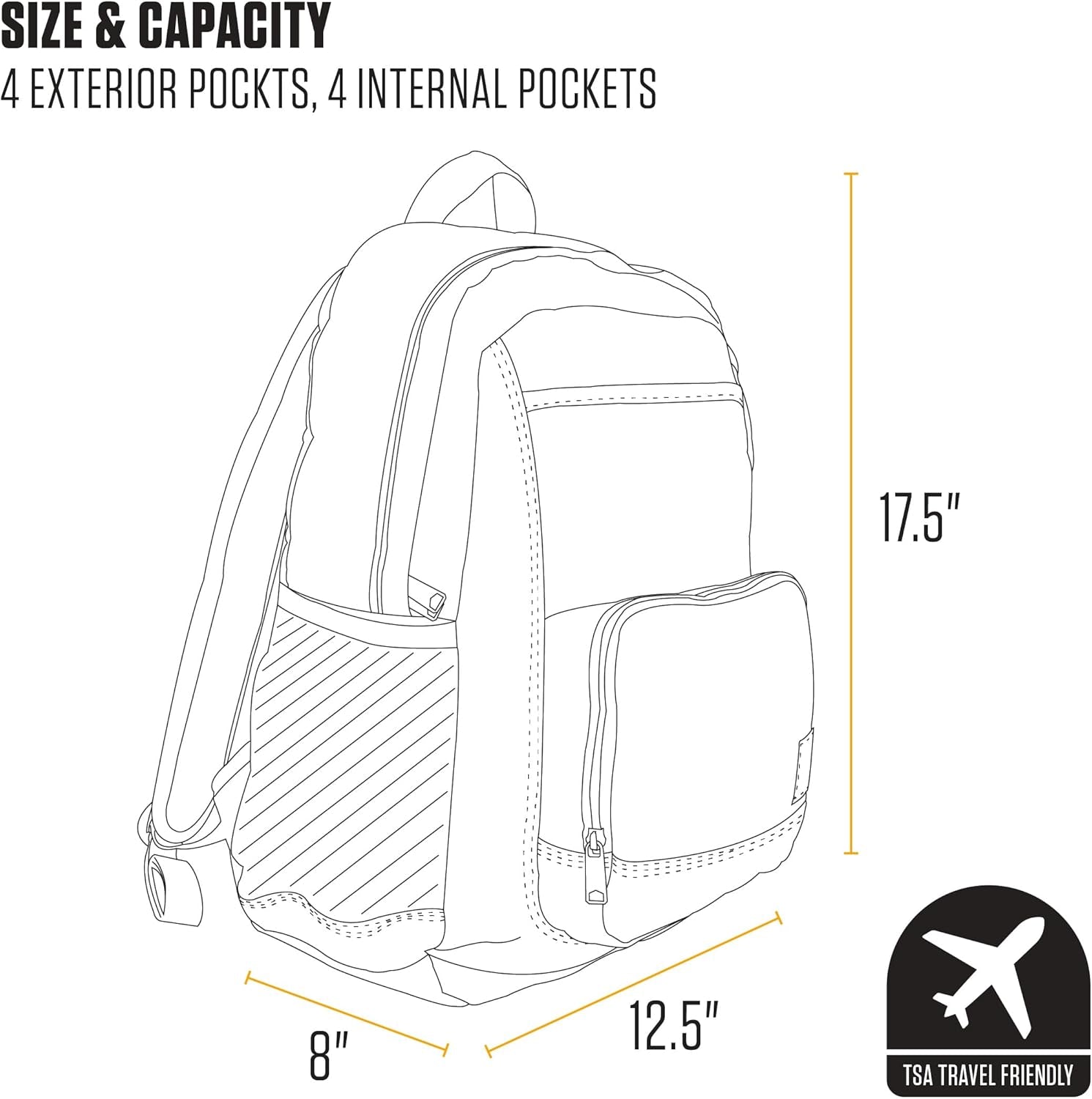 23L Single-Compartment Backpack, Durable Pack with Laptop Sleeve and Duravax Abrasion Resistant Base, Black