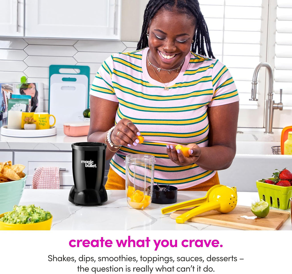 ® Blender Set, 7-Piece Set, 250W Blender and Food Processor, 2 Blending Cups, Cross Blade, Compact Design, Smoothies, Sauces, Silver, MBR-0701AK