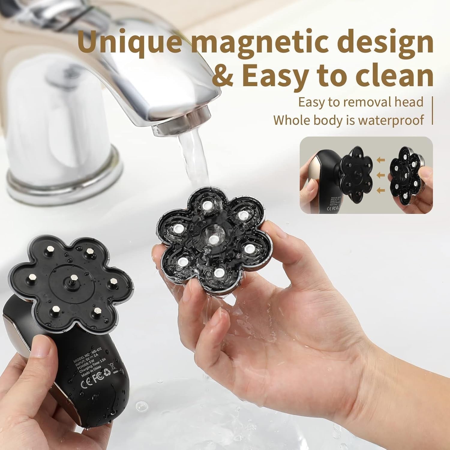 Head Shavers for Bald Men: 5-In-1 Electric Razor - IPX7 Waterproof Shaving Grooming Kit for Balder - Turbo Speed & Precision Blades