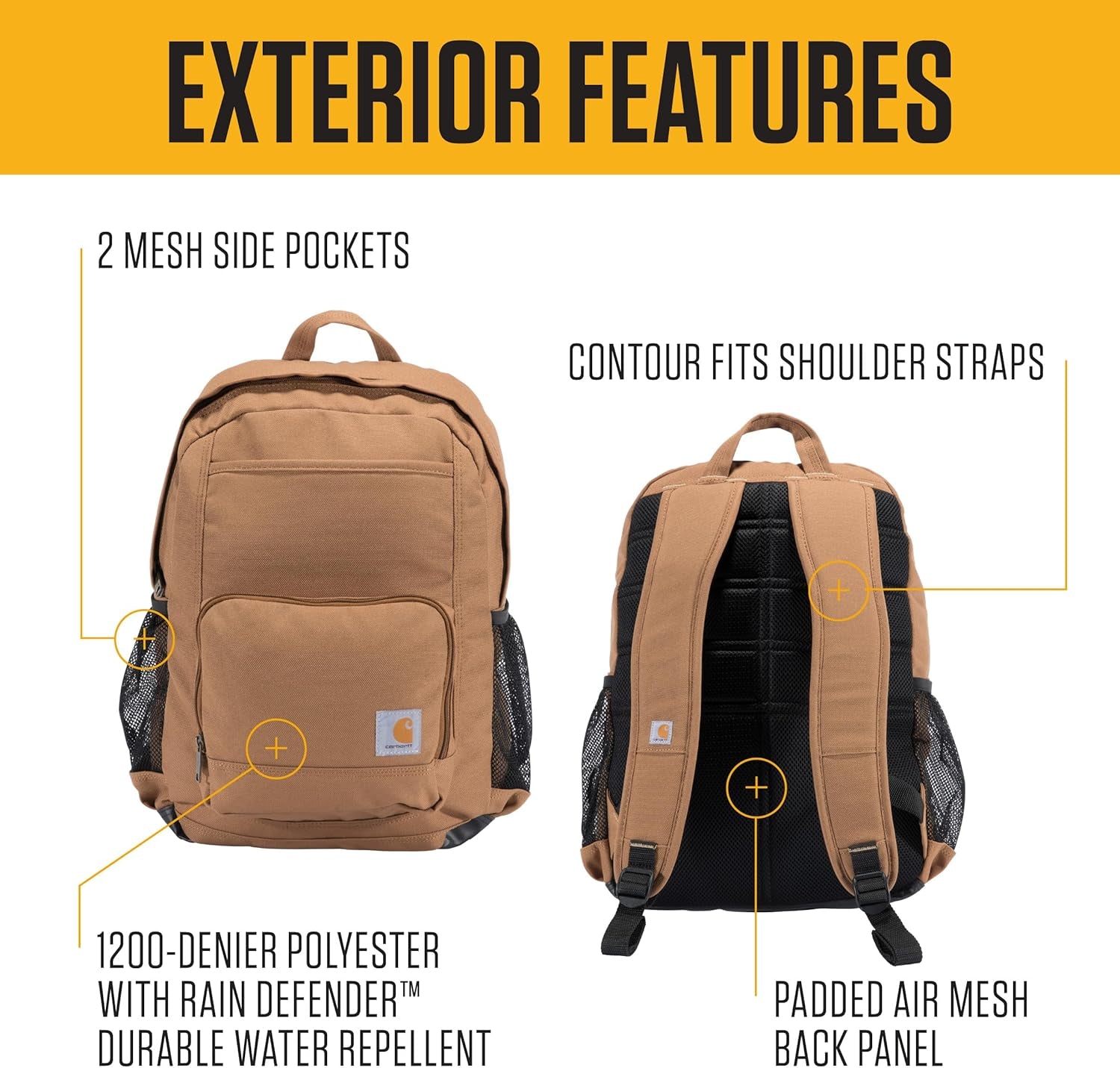 23L Single-Compartment Backpack, Durable Pack with Laptop Sleeve and Duravax Abrasion Resistant Base, Black