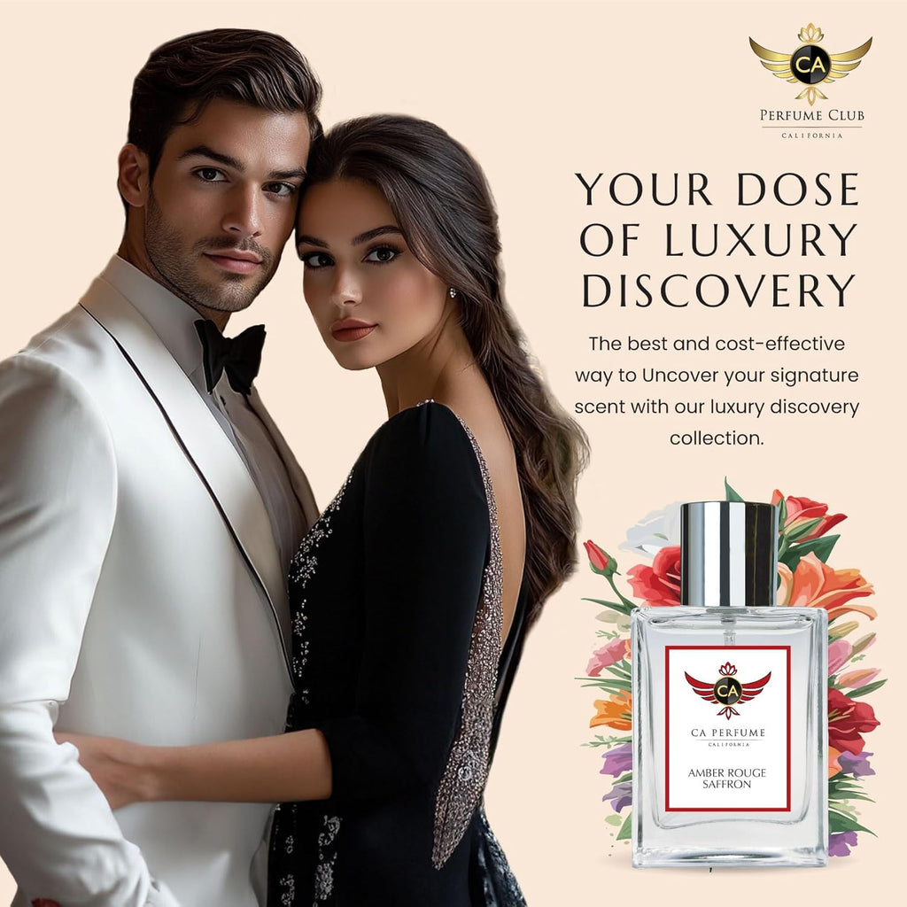 Impression of Amber Rouge Saffron for Women and Men Long Lasting Unisex Fragrance Eau De Parfum 1.7 Fl Oz 50Ml