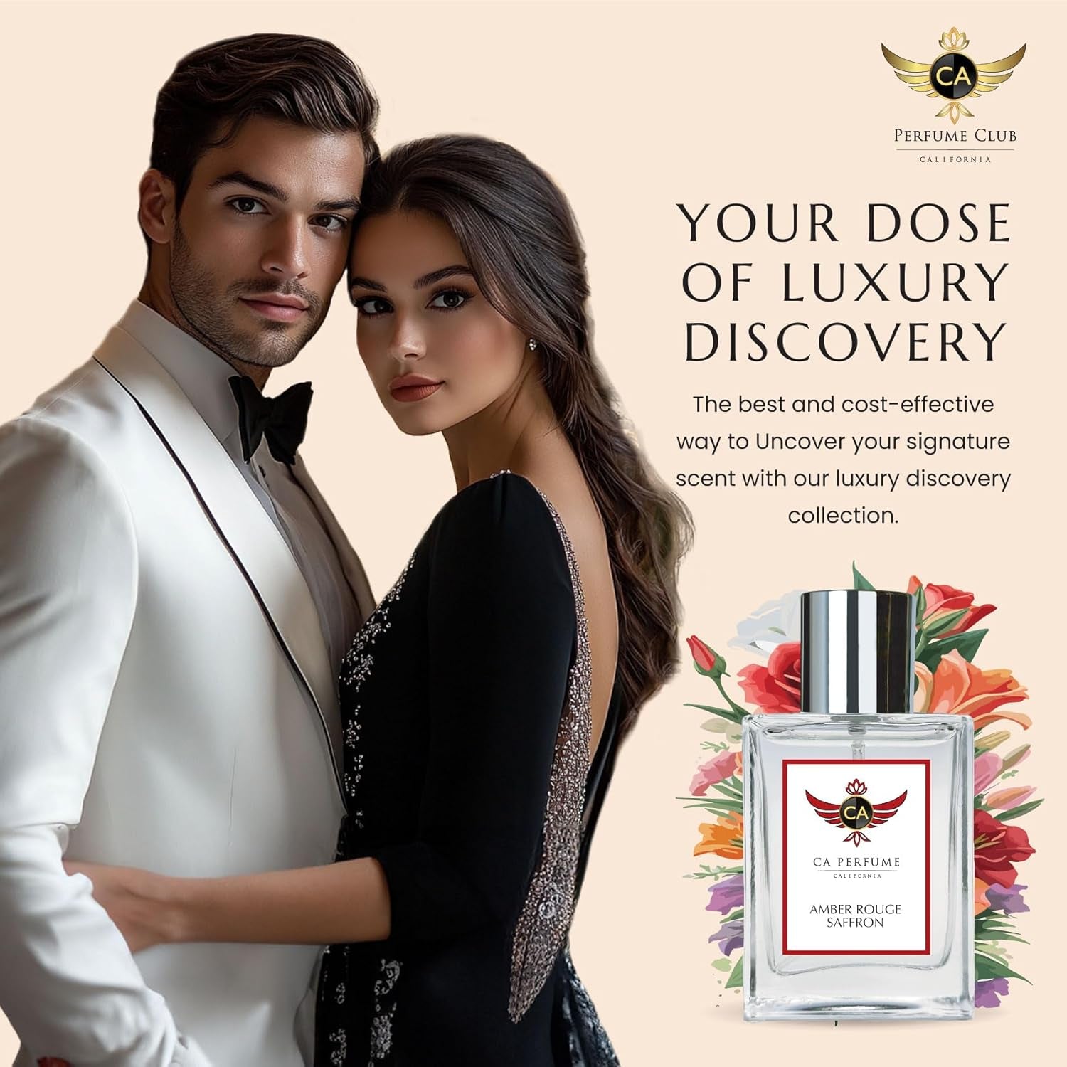 Impression of Amber Rouge Saffron for Women and Men Long Lasting Unisex Fragrance Eau De Parfum 1.7 Fl Oz 50Ml